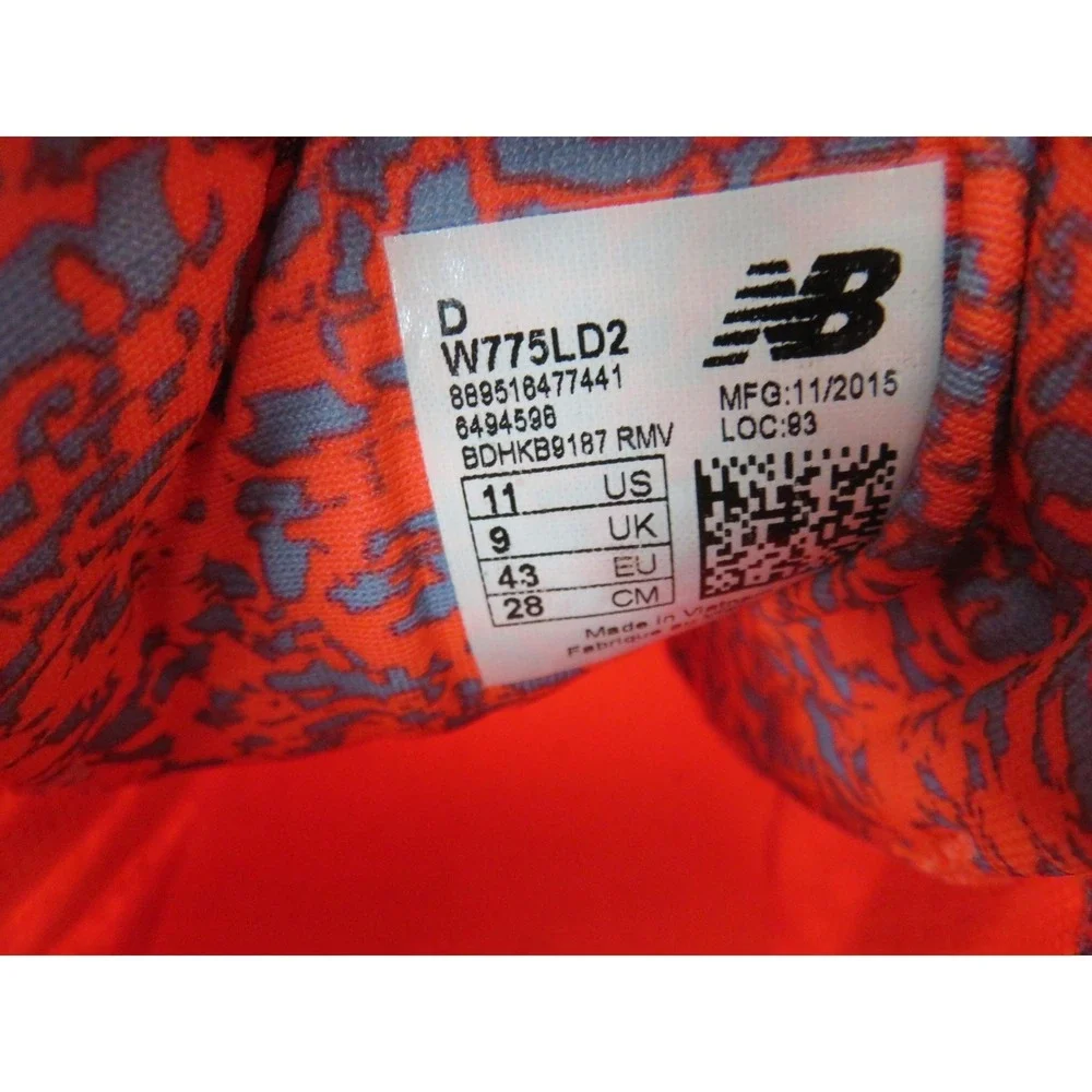 New Balance 775v2 Shoes Womens 11 Wide Orange Running Sneakers Road W775LD2